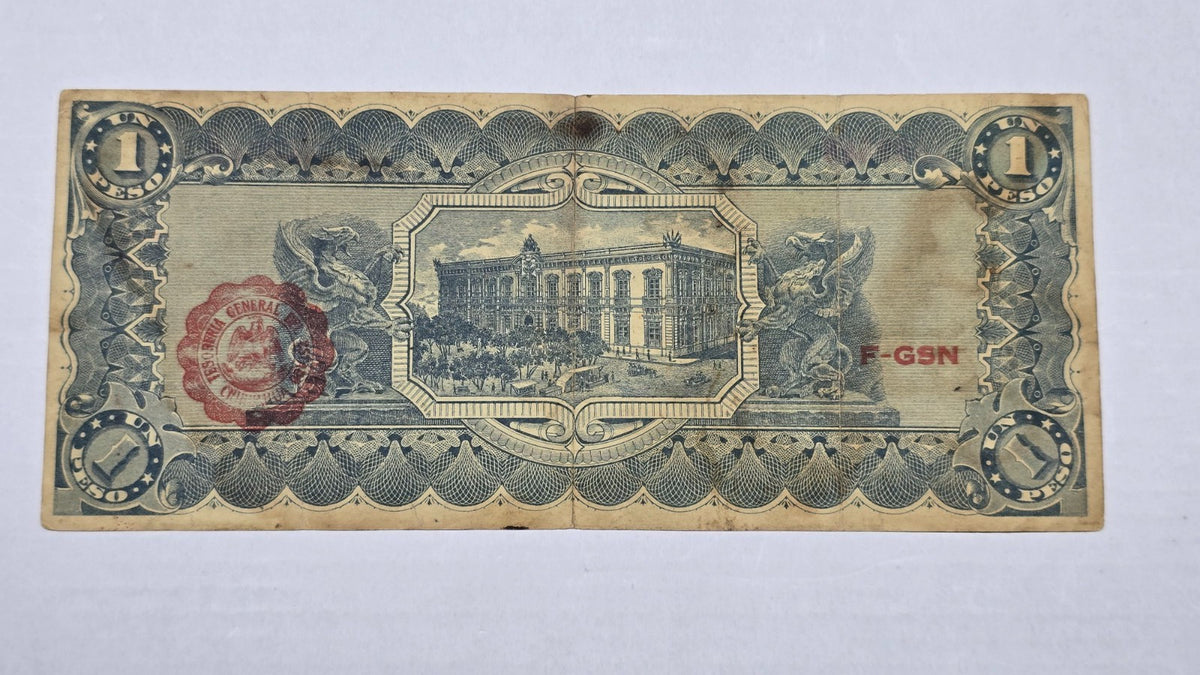 Mexico – State of Chihuahua 1914 1 Peso "Dos Caritas" (Pancho Villa Issue) (568)