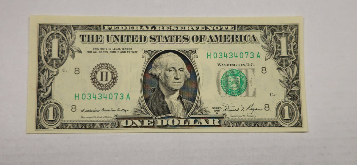 1981A $1 Federal Reserve MULE Note (St. Louis District) (073A) - Trinary - GEMCU