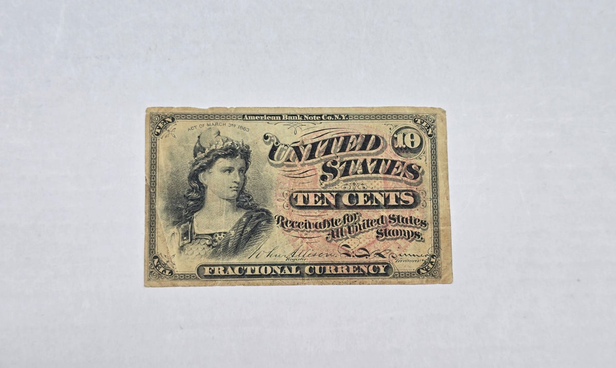 Fourth Issue 10-Cent Fractional Currency ("Liberty" Note)
