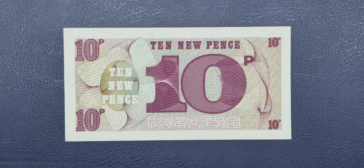 British Armed Forces 10 New Pence Special Voucher (6th Series / 1972) CRISP/UNC