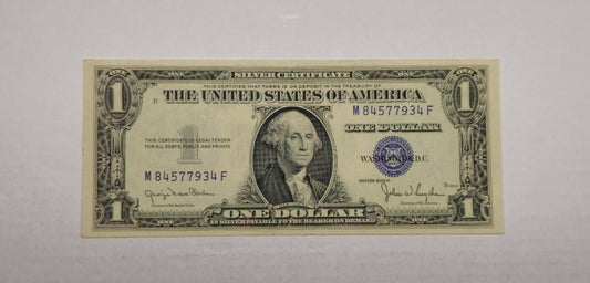 1935-D $1 Dollar Bill Silver Certificate Blue Seal (934F) No Motto Choice AU